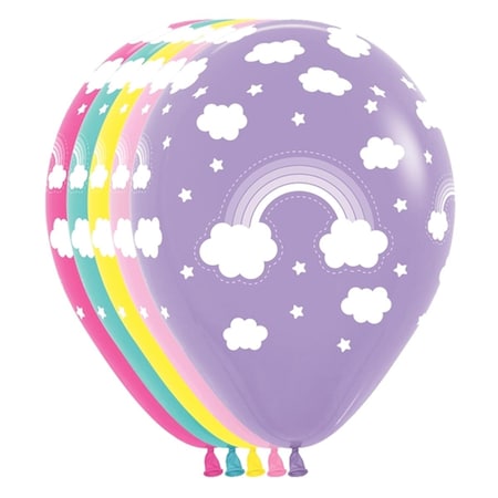 11 In. Magical Rainbow Latex Balloons